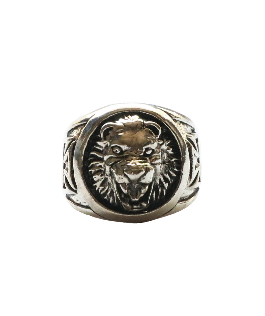 Silver Signet Lion Ring