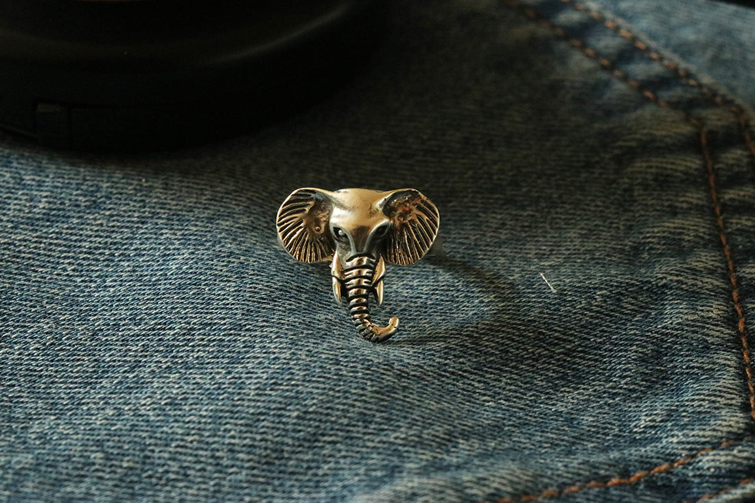 Silver Elephant Ring