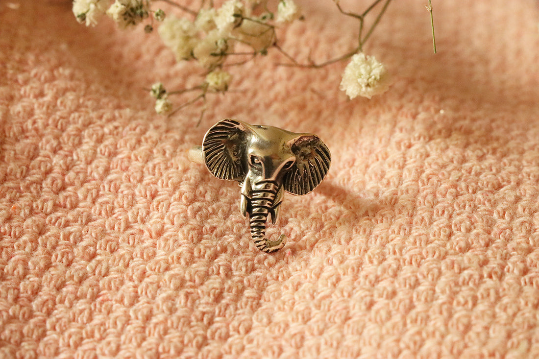 Silver Elephant Ring