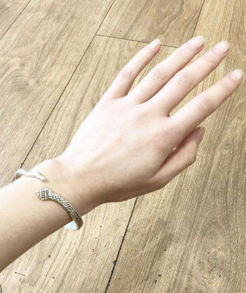 Silver Snake Skin Bracelet