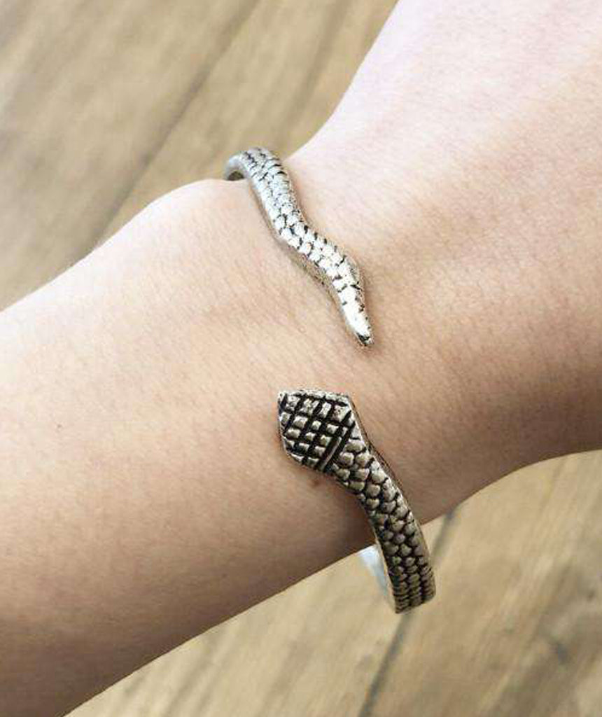 Silver Snake Skin Bracelet