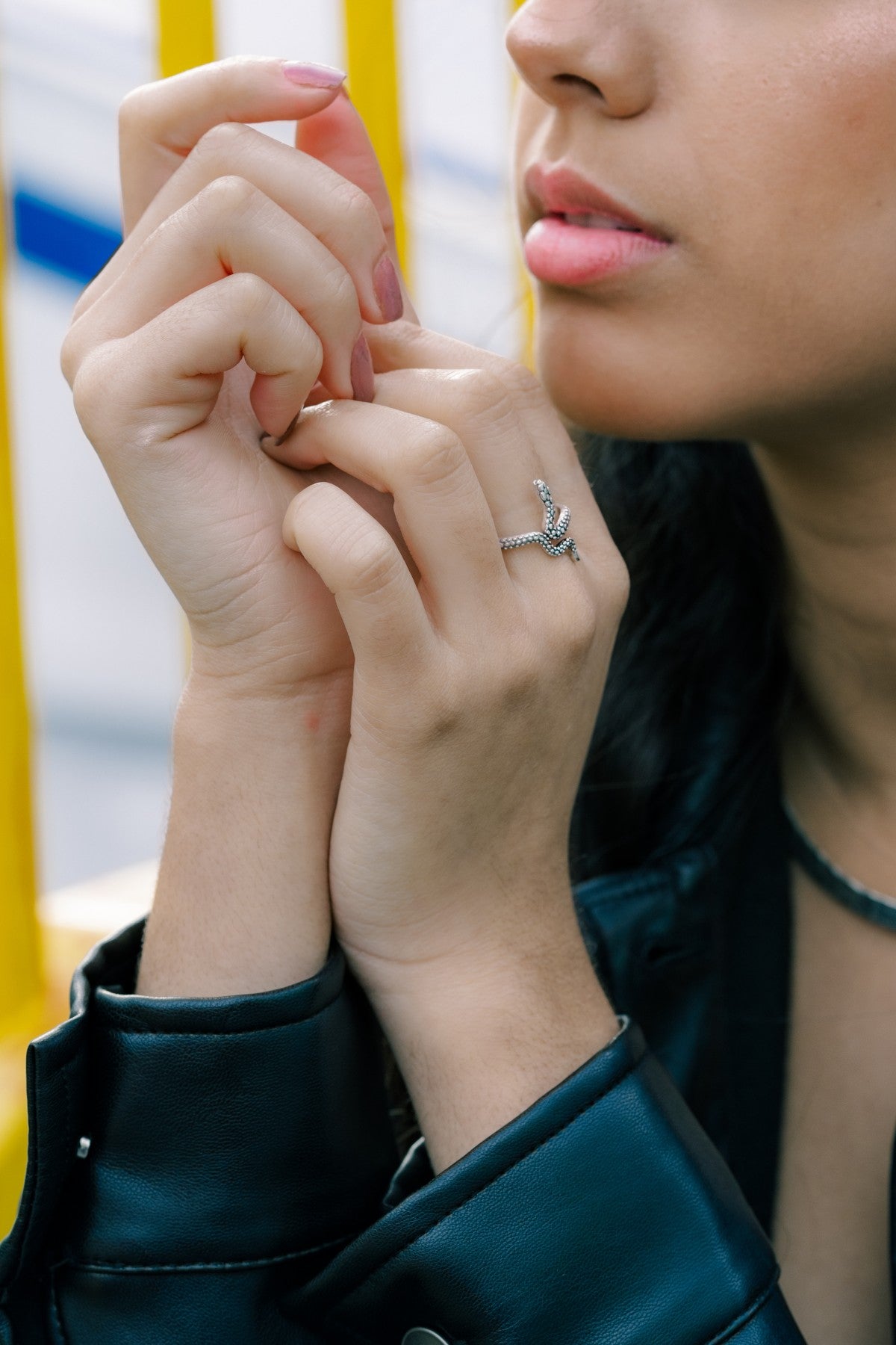 Silver Snake Ring Adjustable