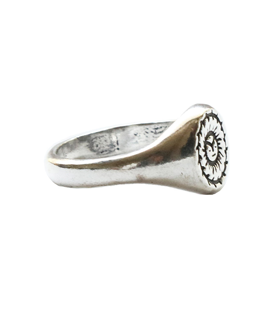 Smiling Signet Sun Ring