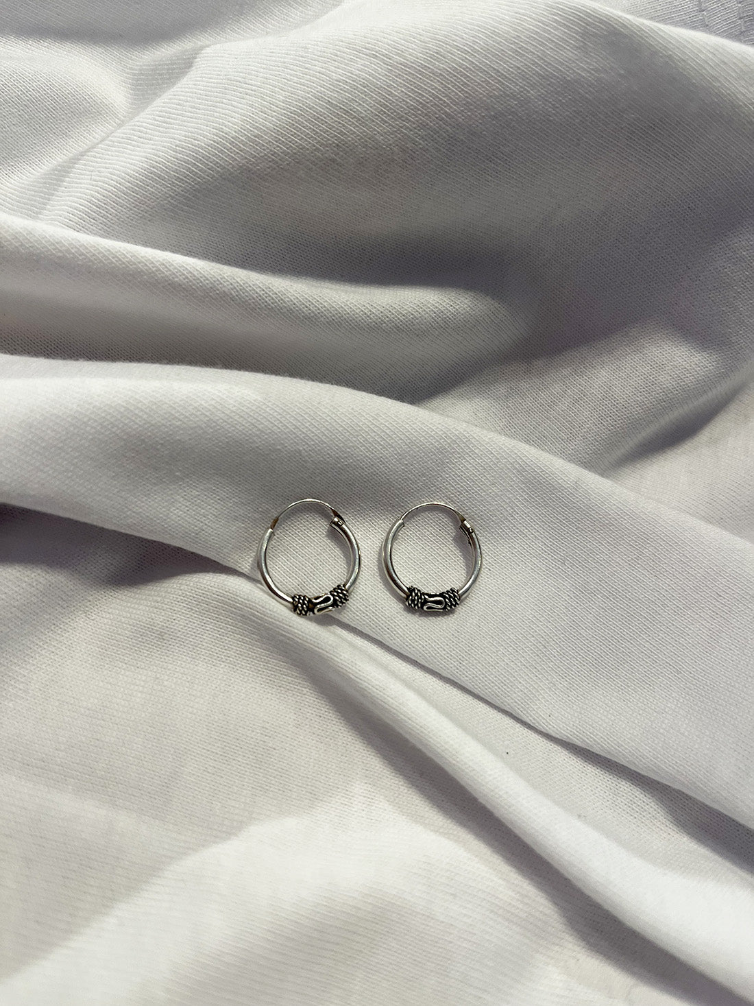 Sterling Silver Bali Style Hoop