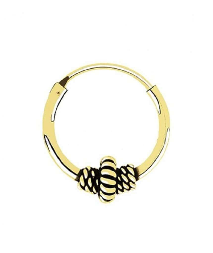 Sterling Silver Bali Style Hoop Gold