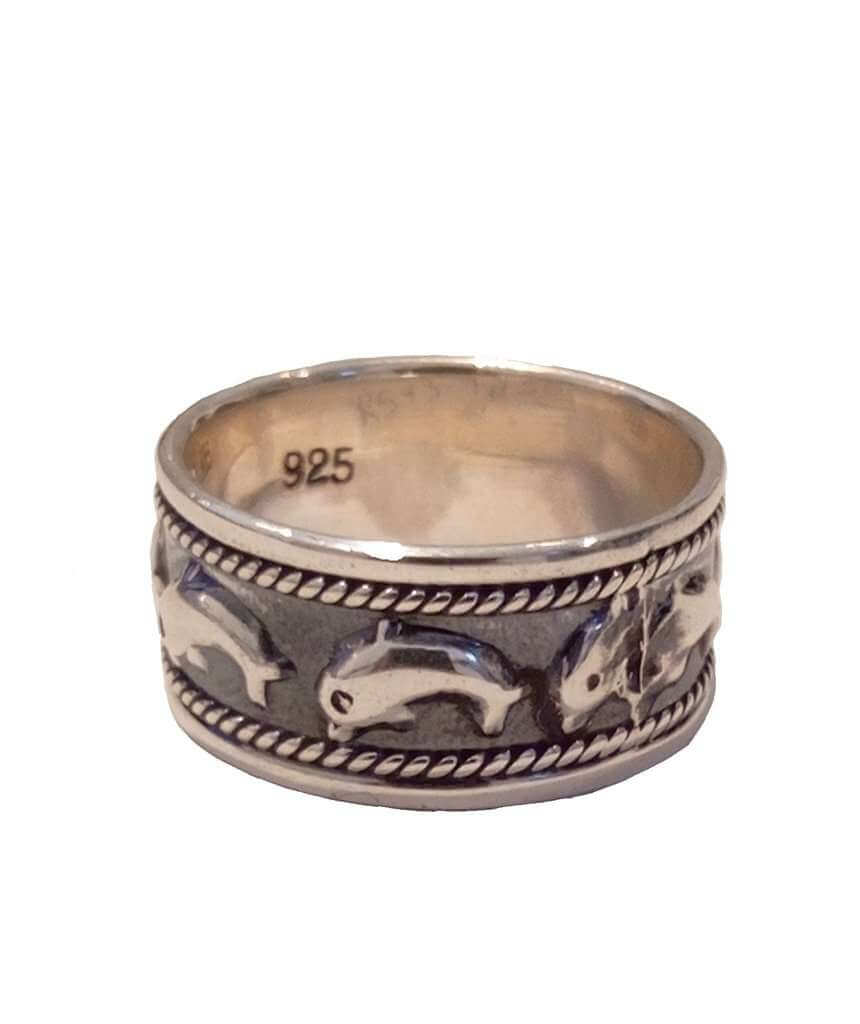 Sterling Silver Dolphin Ring