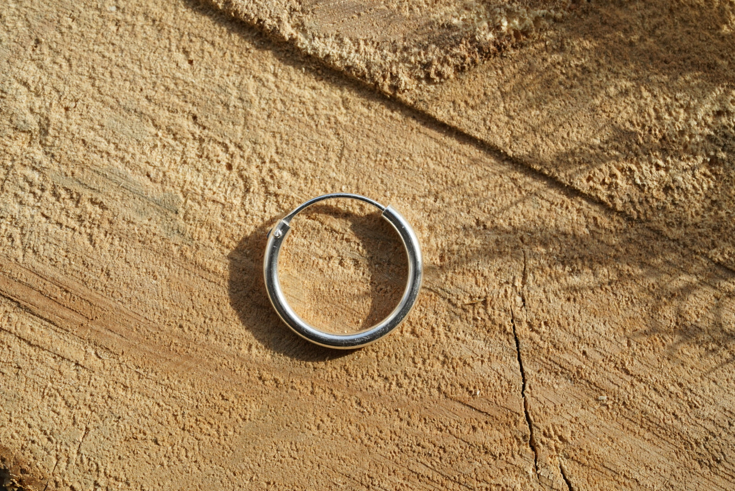 Sterling Silver Huggie Hoop