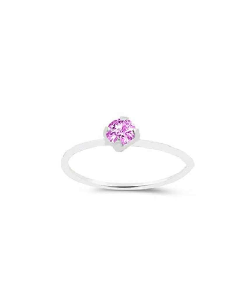 Sterling Silver Nose Ring with Purple Stone