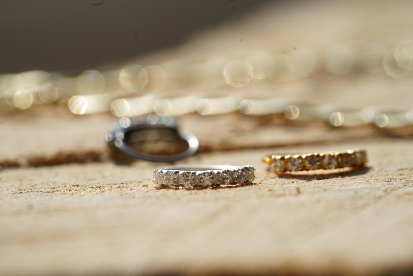Sterling Silver Nose and Ear Hoop with 7 Gems
