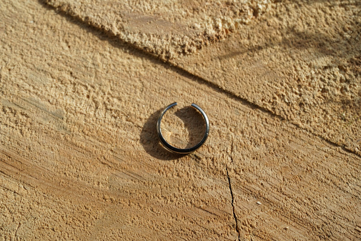 Sterling Silver Plain Fake Orbital Hoop