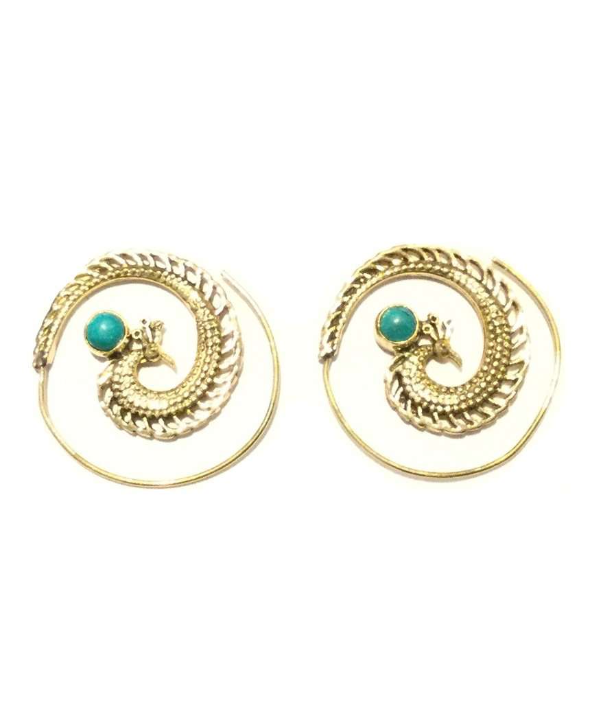 Peacock Swirl Earrings