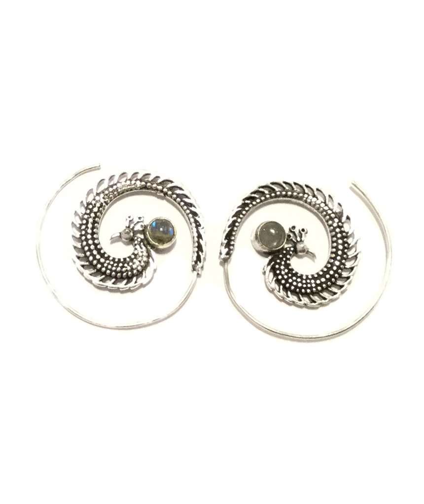 Peacock Swirl Earrings