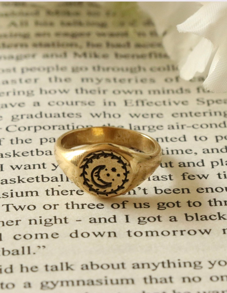 Smiley Signet Ring
