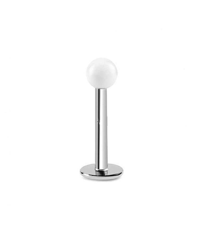 White Stainless Steel Labret Piercing