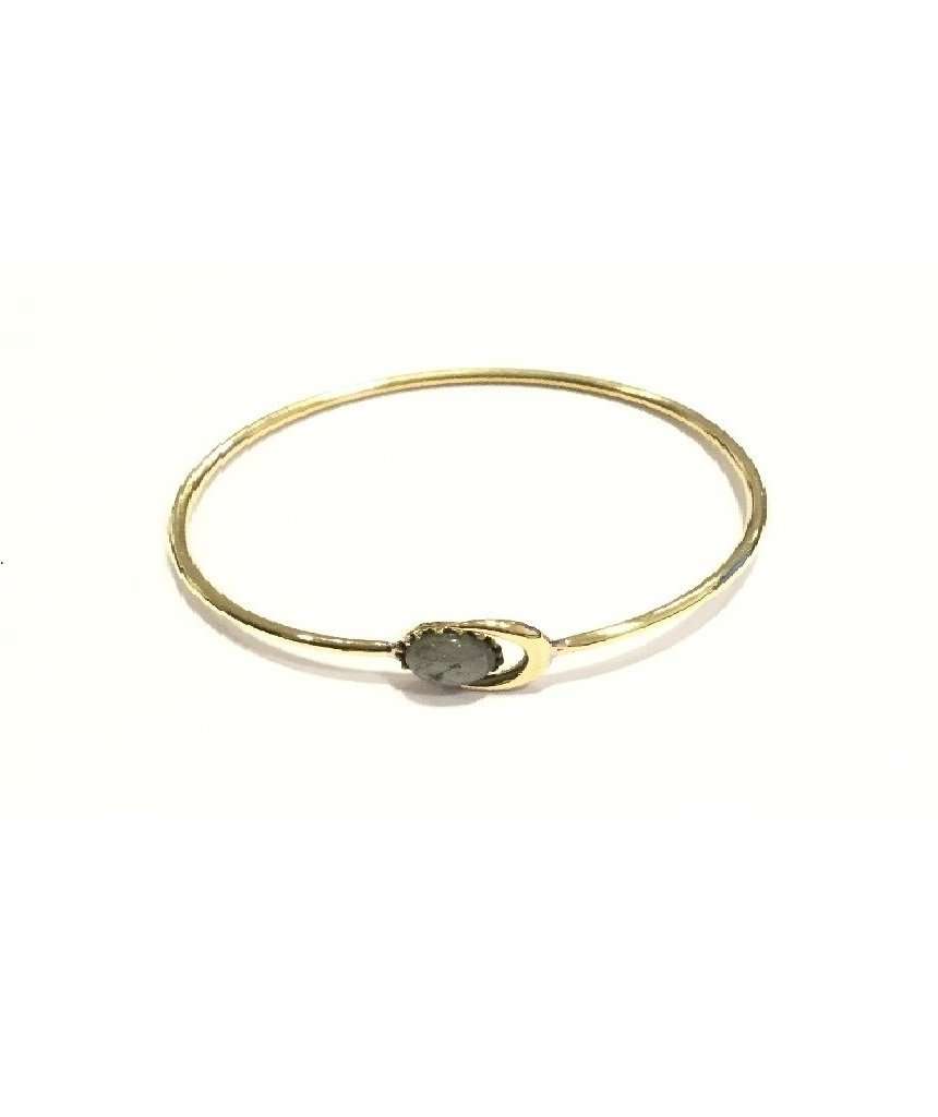 Moon Bracelet with Stone