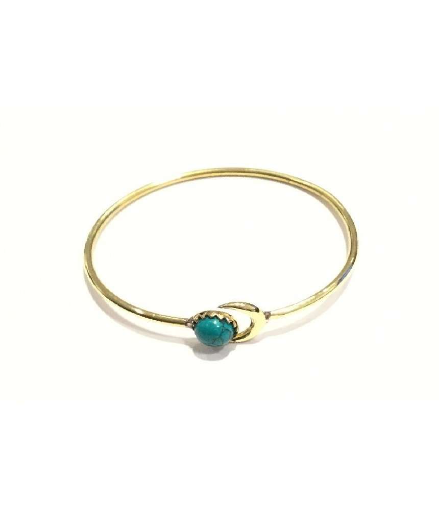 Moon Bracelet with Stone