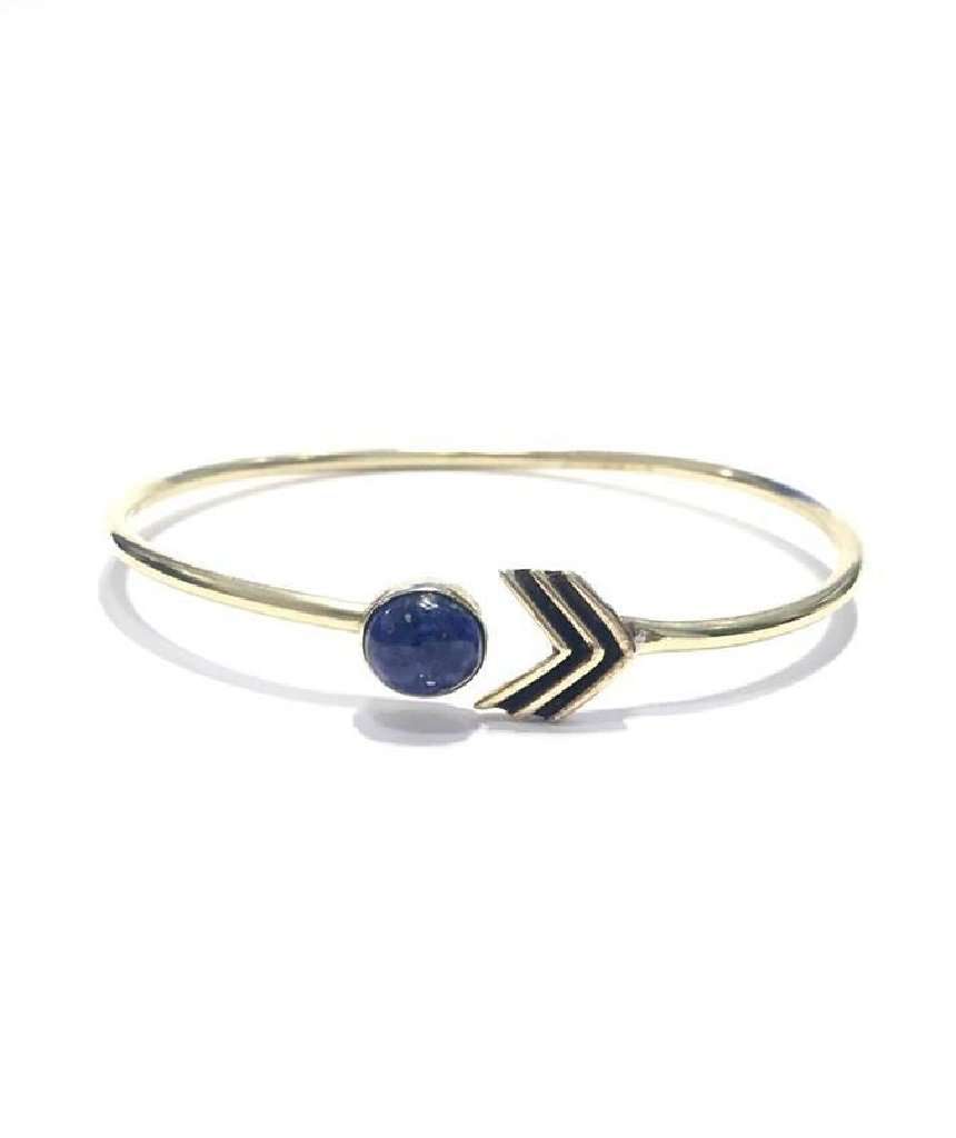 Arrow Stone Bangle Bracelet