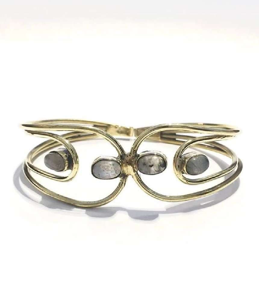 Quadra Stone Bangle Bracelet