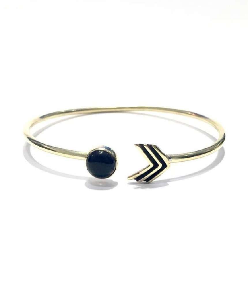 Arrow Stone Bangle Bracelet