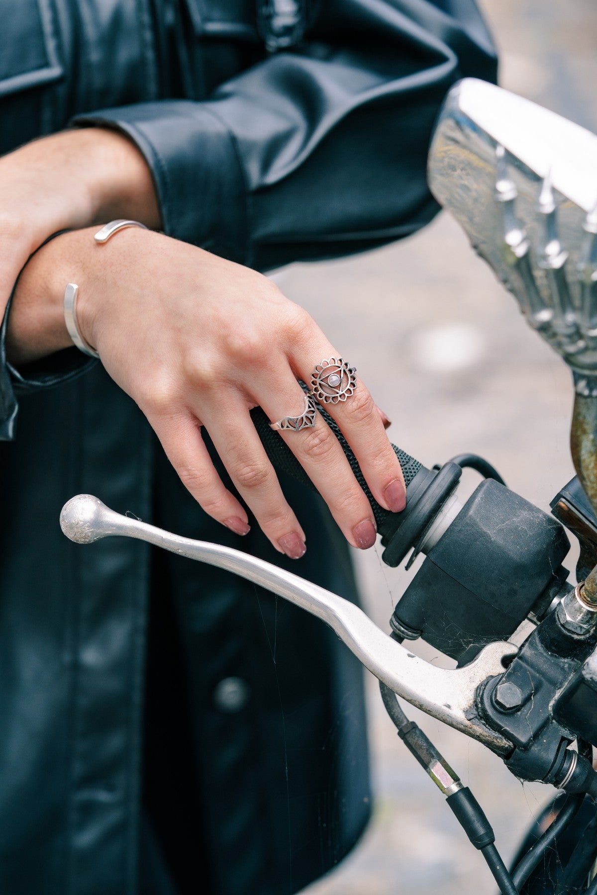 Geometric Flower Ring