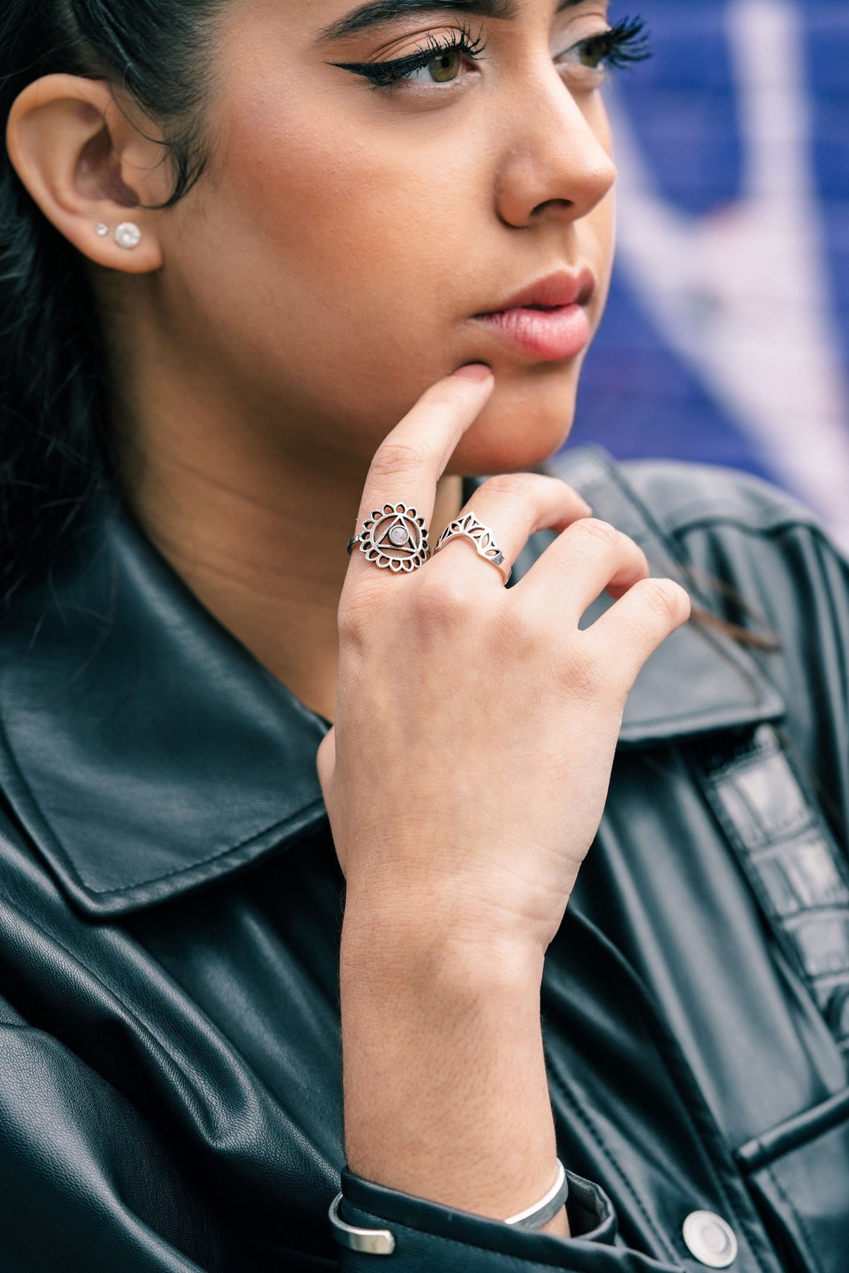 Geometric Flower Ring