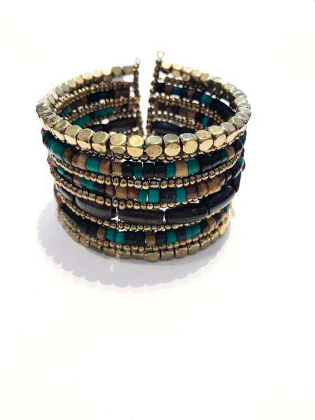 Gold & Green Cuff