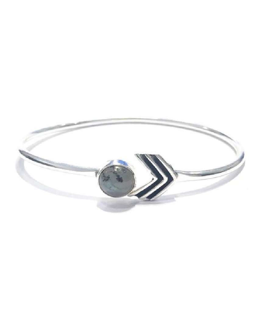 Arrow Stone Bangle Bracelet