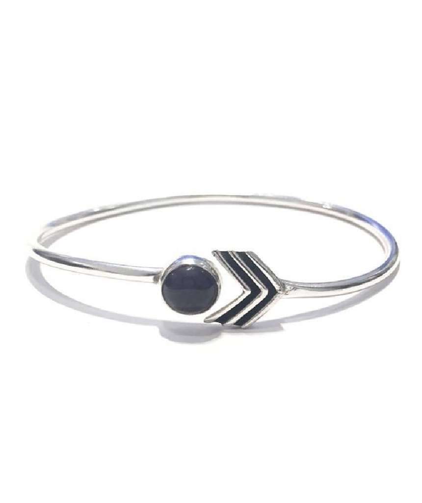 Arrow Stone Bangle Bracelet