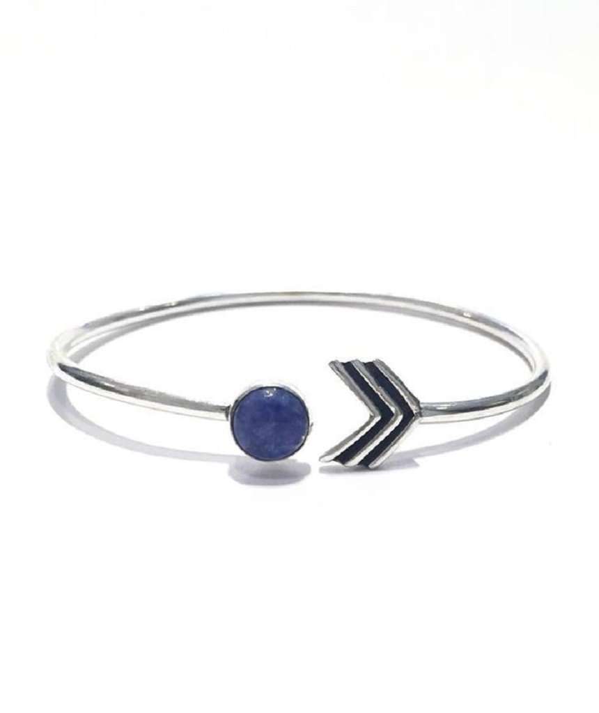 Arrow Stone Bangle Bracelet