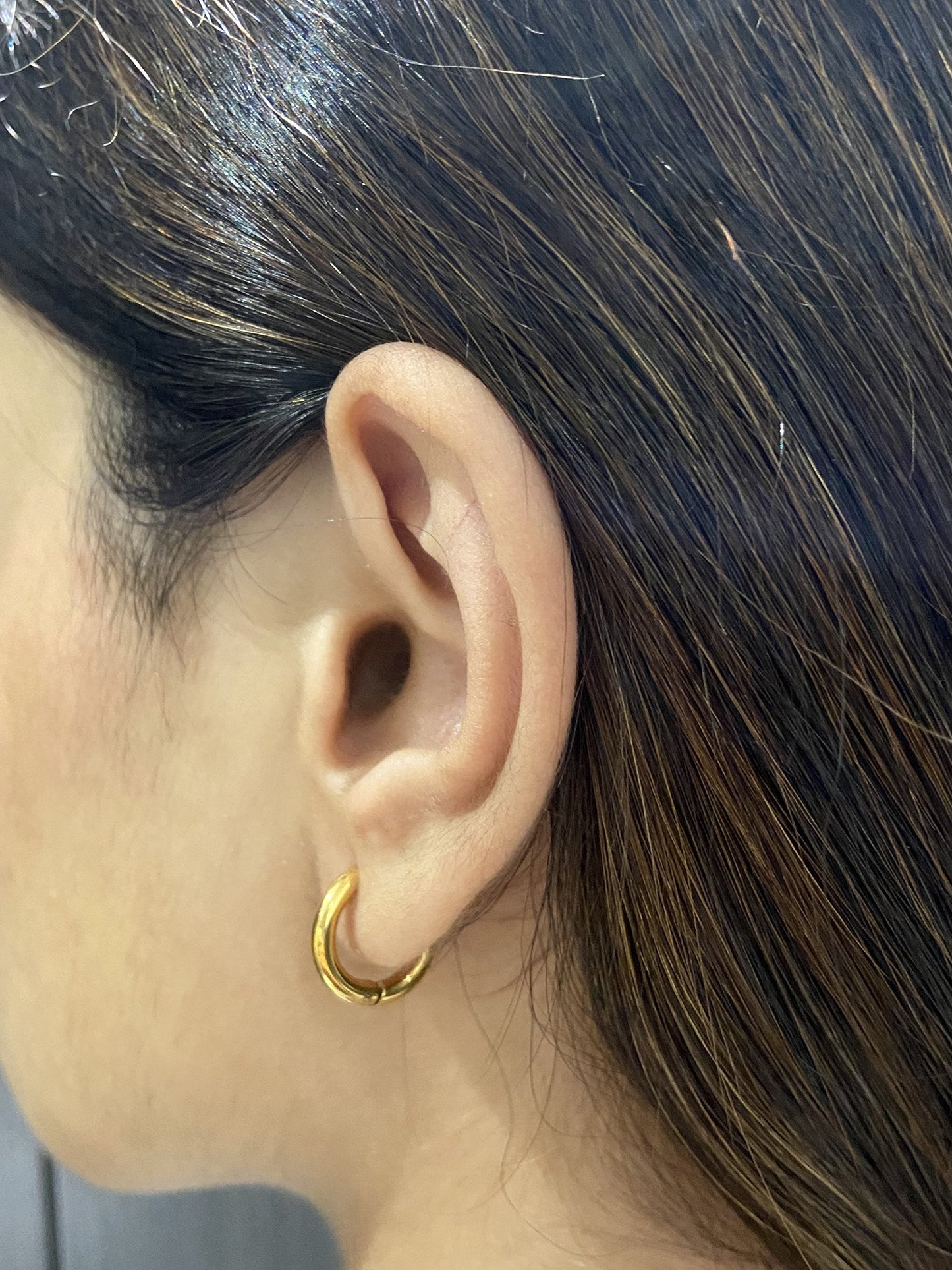 Gold Plated Stainless Steel Hoop Earrings