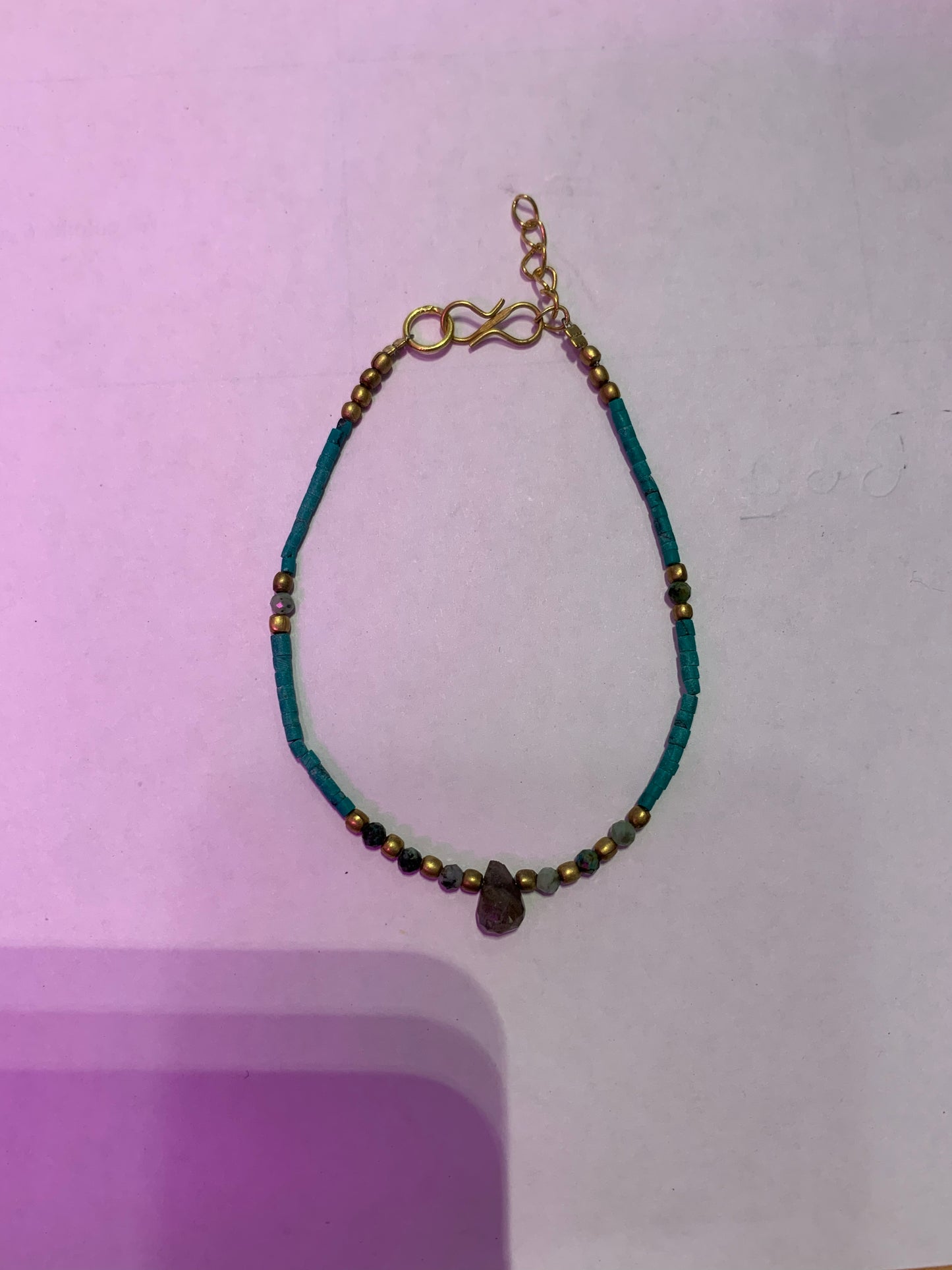 Multicoloured Anklet with stone