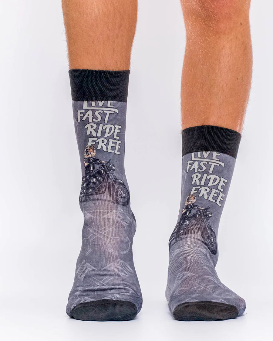 Anthracite Tiger Motor Rider Socks