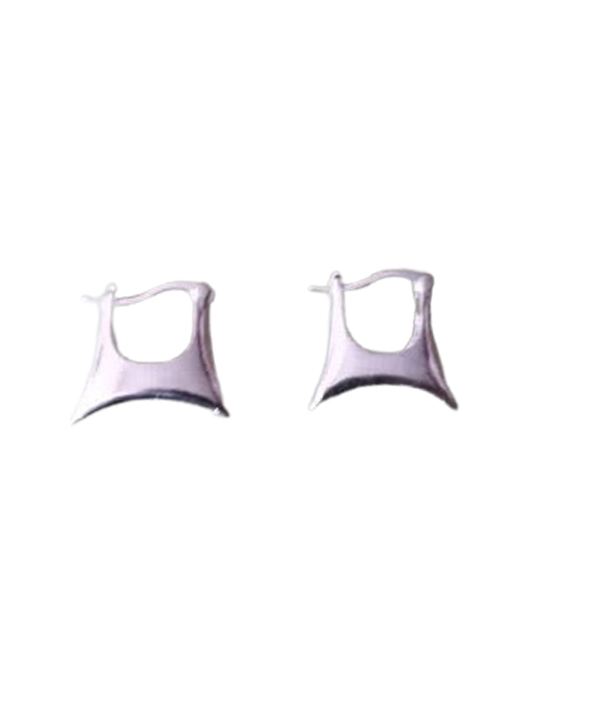 Apex Silver Hoop Earrings