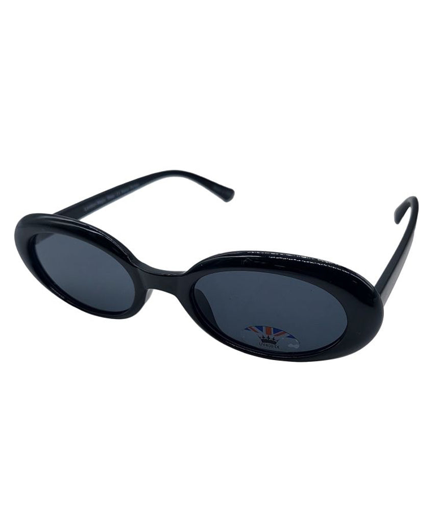 Black Classic Oval Sunglasses