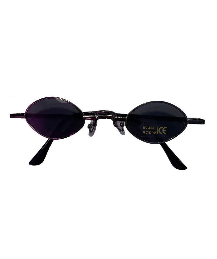 Black Small Oval Sunglasses