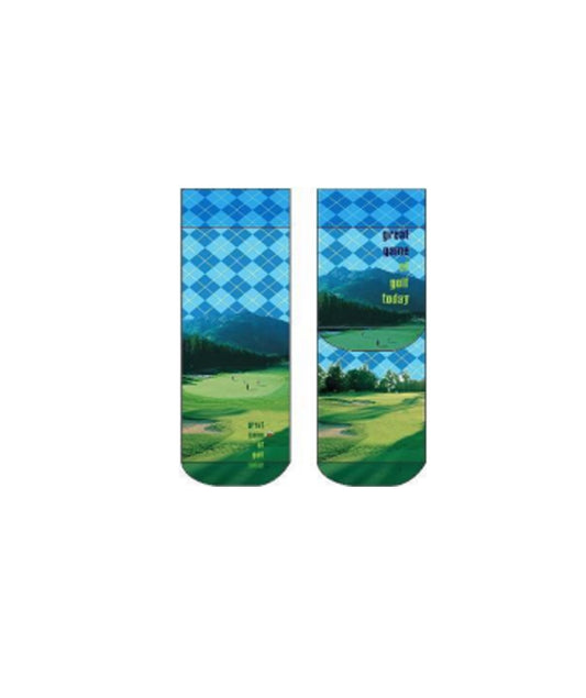 Blue and Green Golf Socks