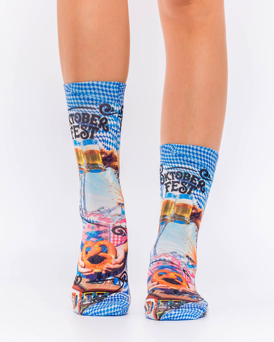 Blue Pretzel Fest Socks