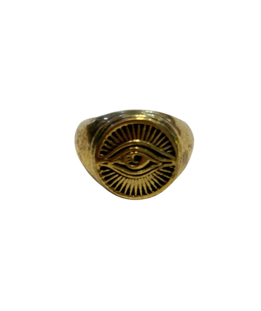 Evil Eye Signet Ring