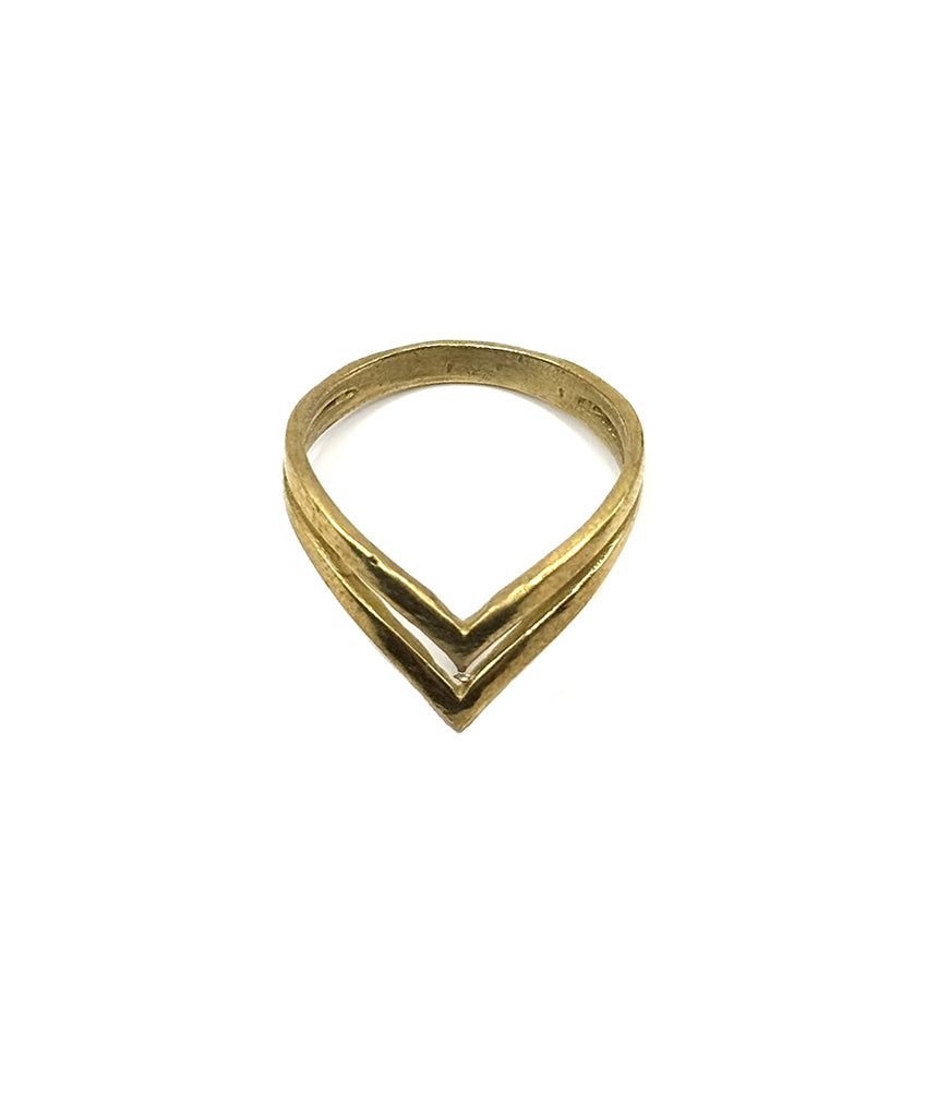 Geometric Double Triangle Ring