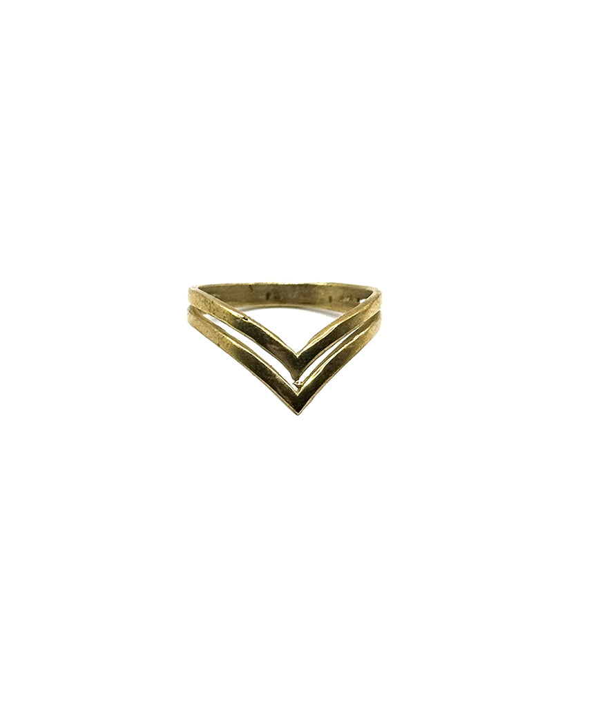 Geometric Double Triangle Ring