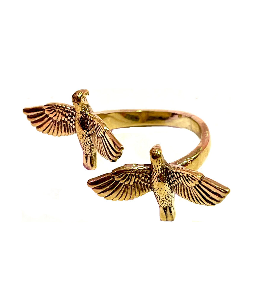 Gold Dual Bird Ring