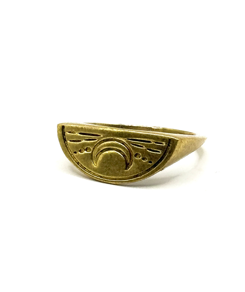 Half Moon Signet Ring
