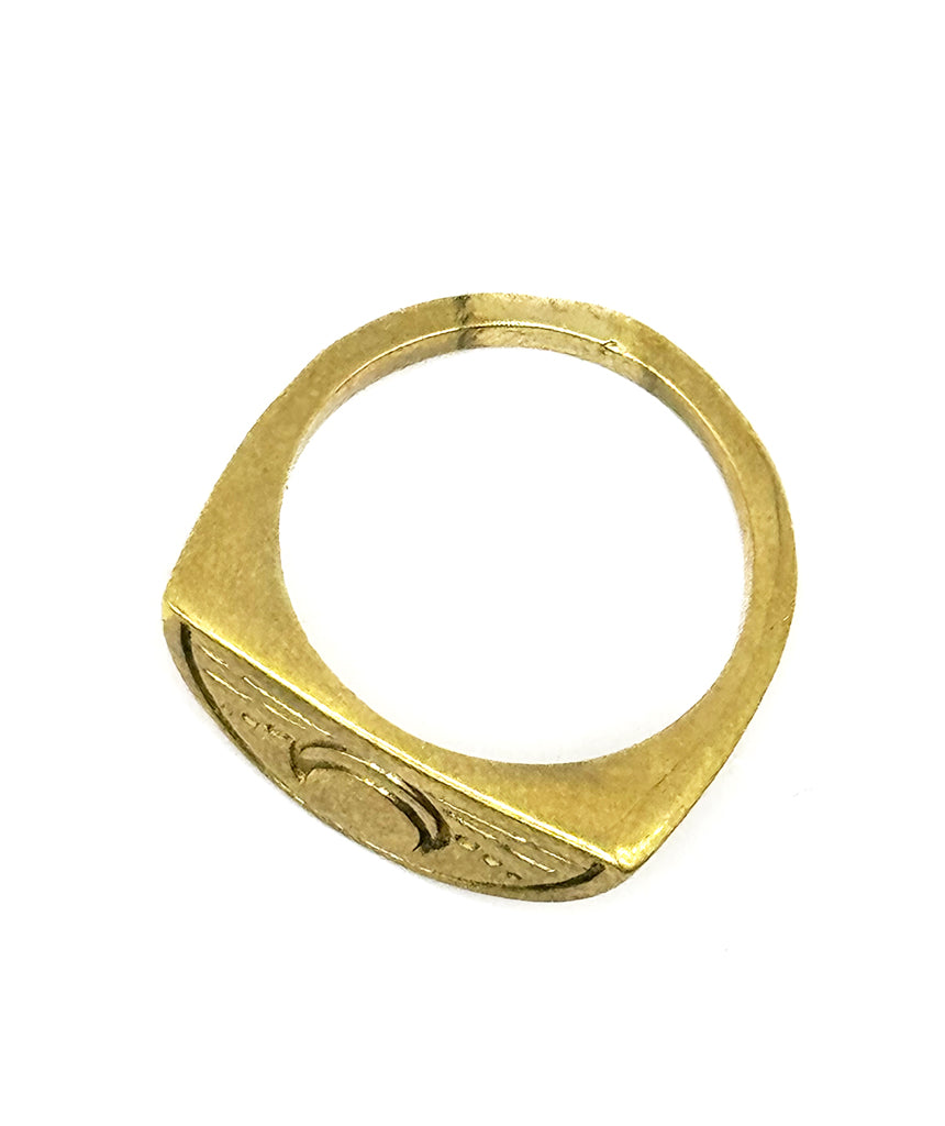 Half Moon Signet Ring