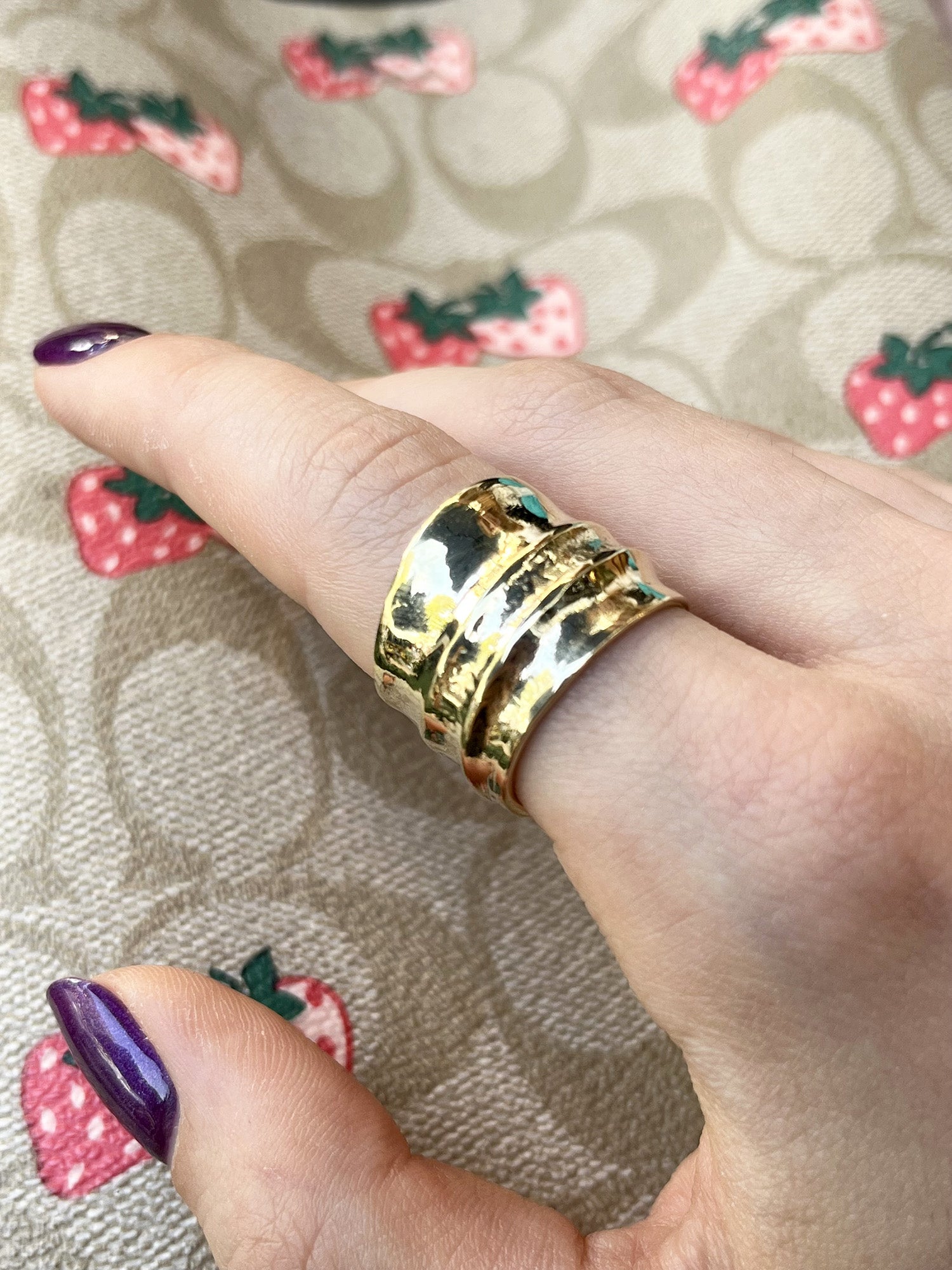 Hammered Circle Ring