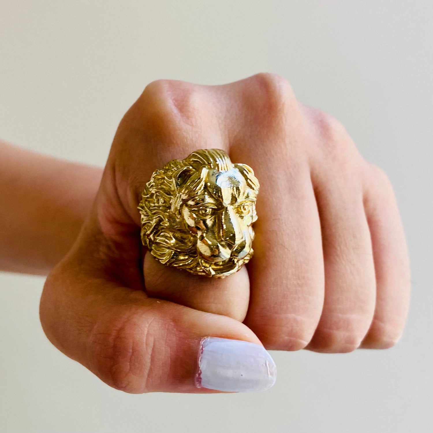 Gold Lion Ring