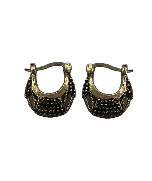 Mini Dotted Hoop Earrings