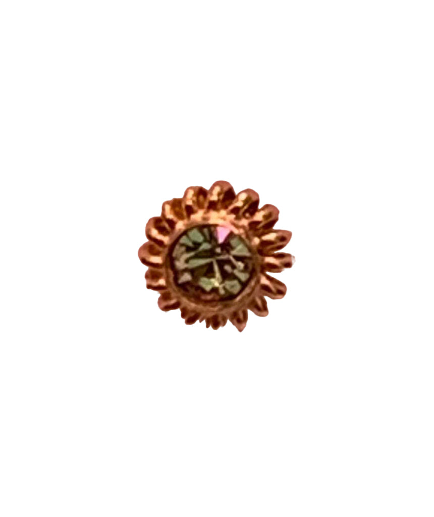 Gold Nose Stud with Gem