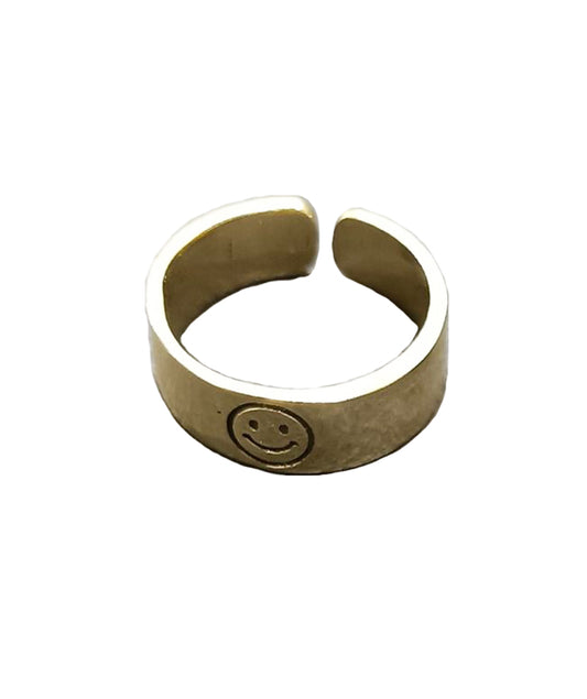 Smiley Face Signet Ring
