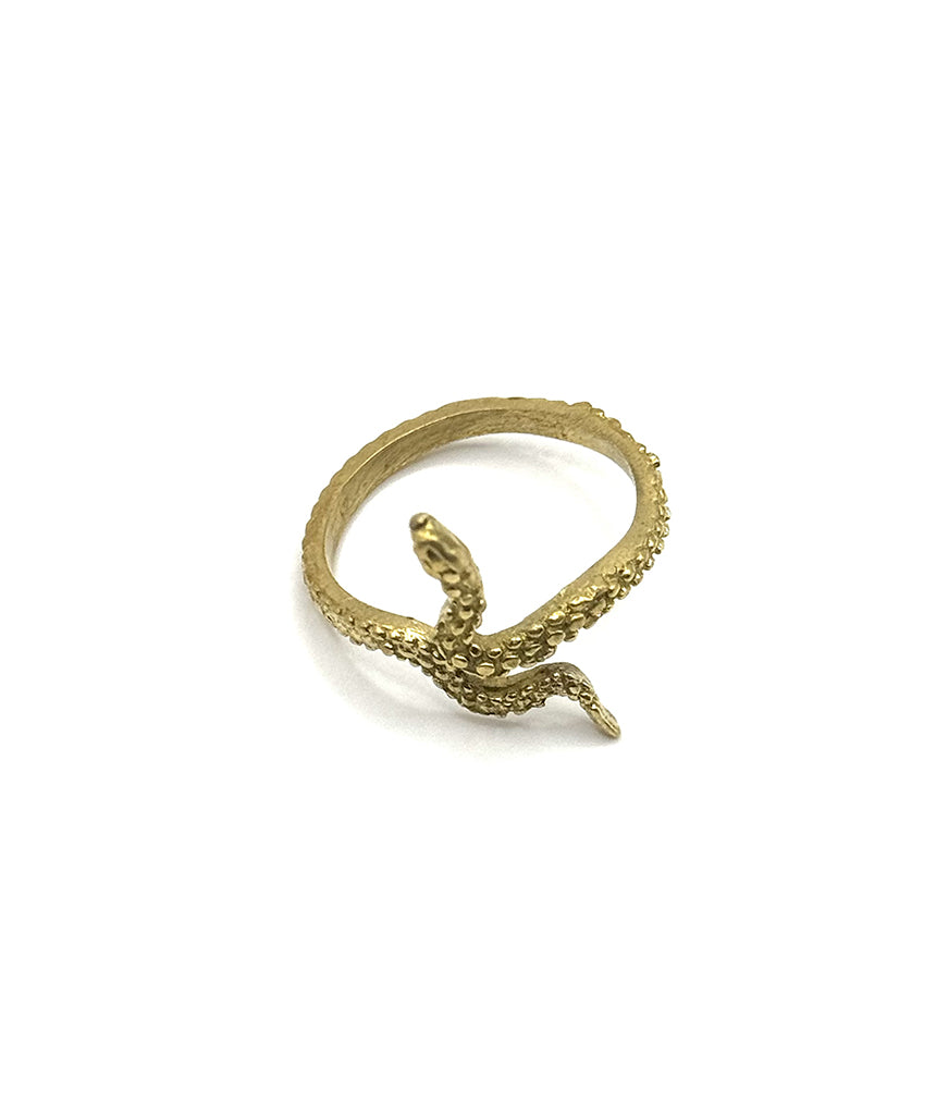 Gold Snake Ring Adjustable