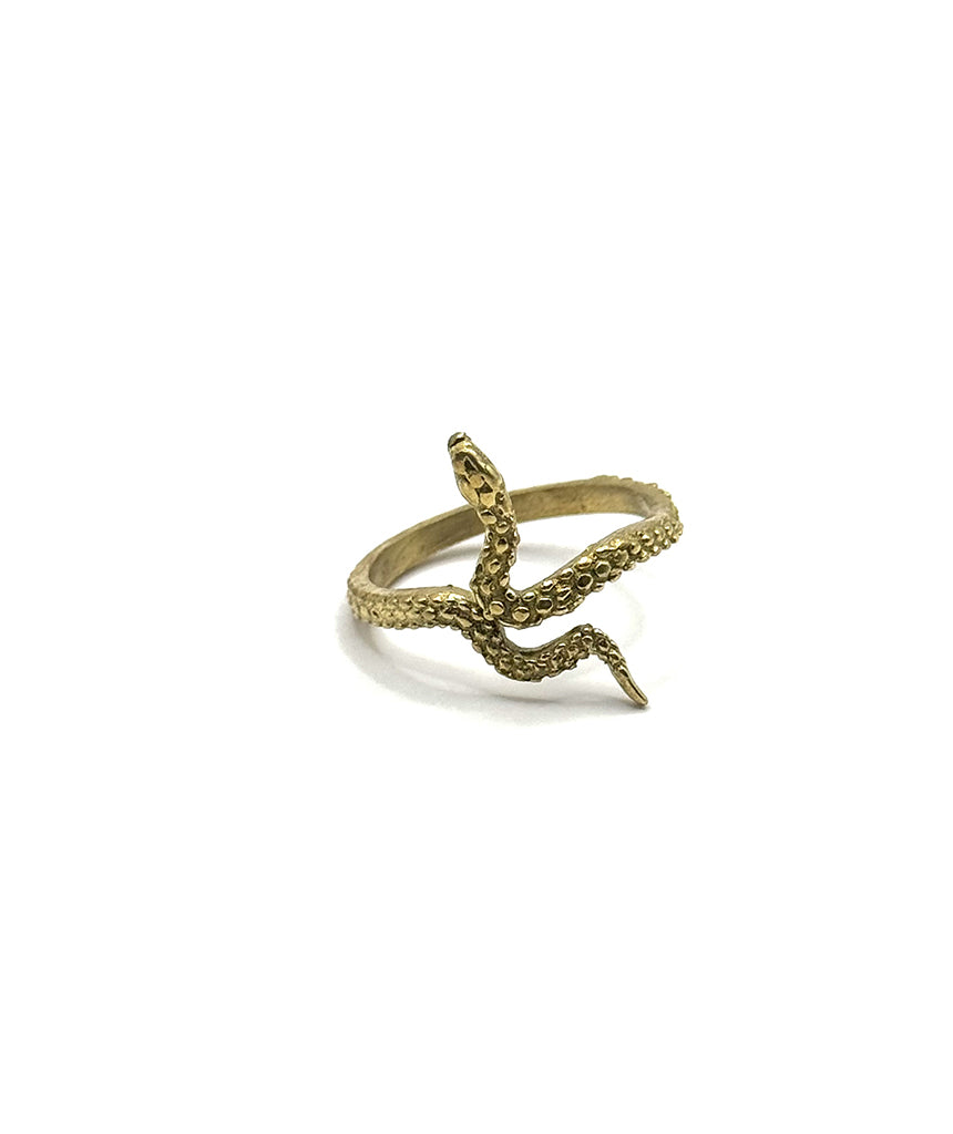 Gold Snake Ring Adjustable